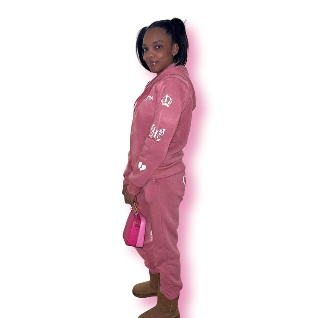 Classic Pink " QueenPin " Sweatsuit