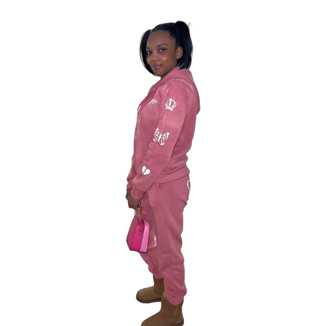 Classic Pink " QueenPin " Sweatsuit