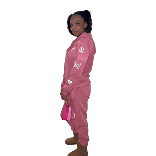 Classic Pink " QueenPin " Sweatsuit